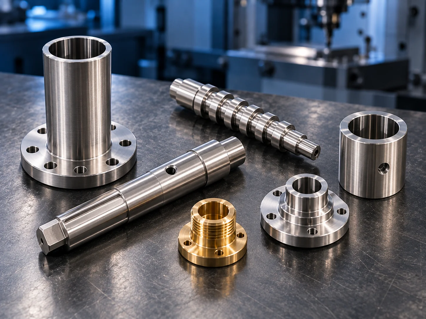 Illustrative turned shafts and flanges
